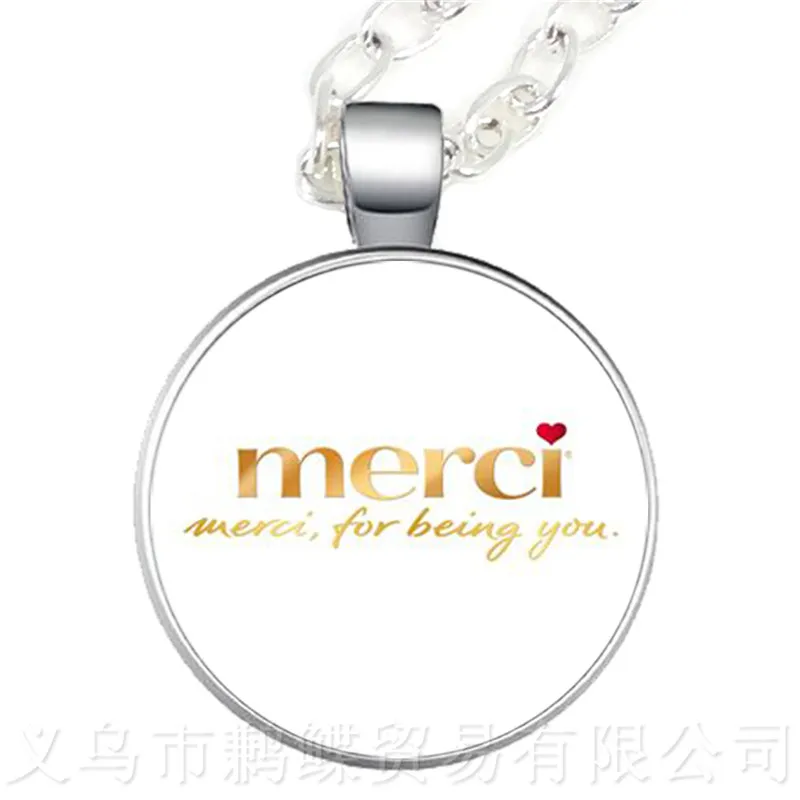 

Teachers Gifts Handmade Glass Cabochon Super Maitresse Pendant Necklace Merci Maitresse Men Women Sweater chain