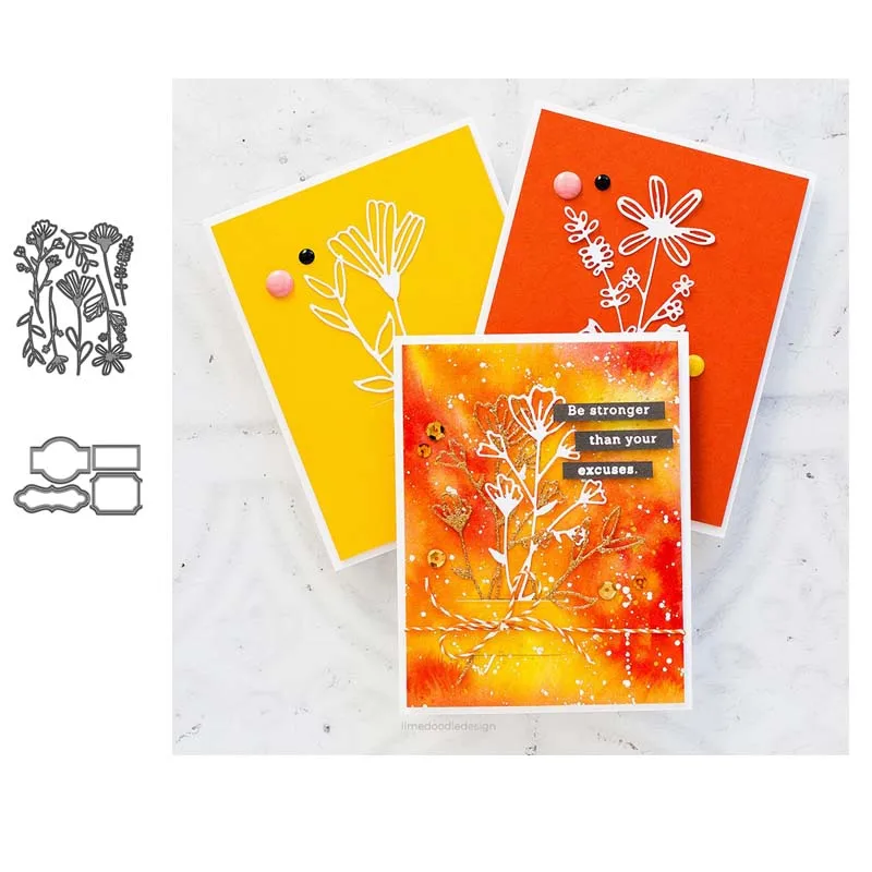 Цветок и бирка металлические Вырубные штампы штампованные формы для украшения