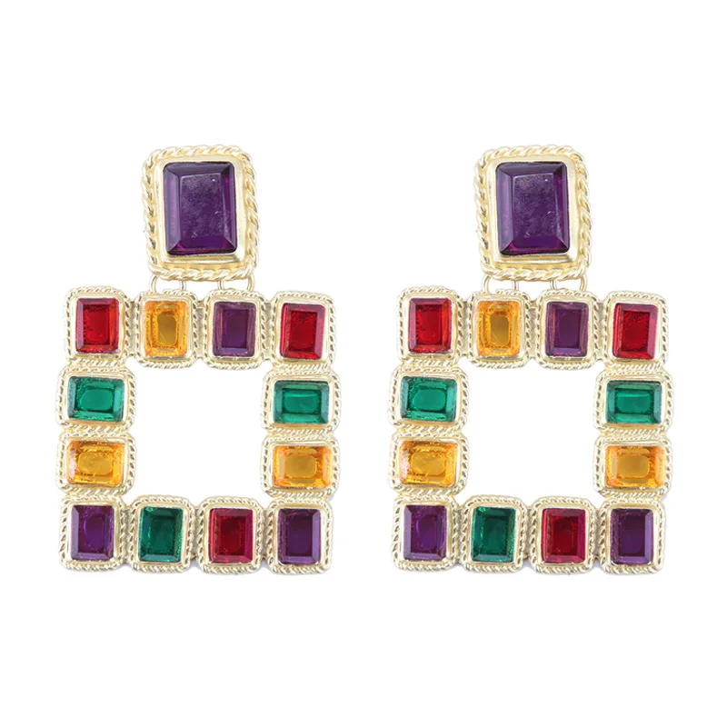 Multi 3 Vedawas Boho ZA серьги для женщин ювелирные изделия Макси Кристалл Прекрасный Сердце Падение женские серьги-подвески Brincos XG2219 - Окраска металла: Multi 3