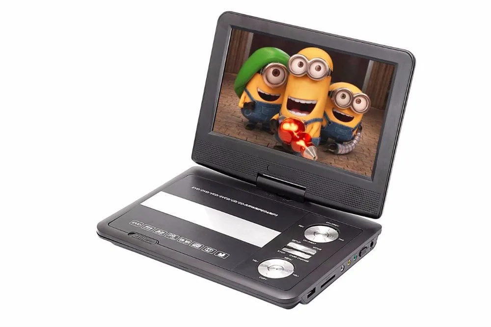 9,8 дюймовый портативный dvd-плеер с tv/SD/USB Home EVD, DVD VCD, MP3/MP4 плеер RM RMVB VOB, MPG, MPEG1, MPEG2, MPEG4, DIVX MP3, WMA JPEG