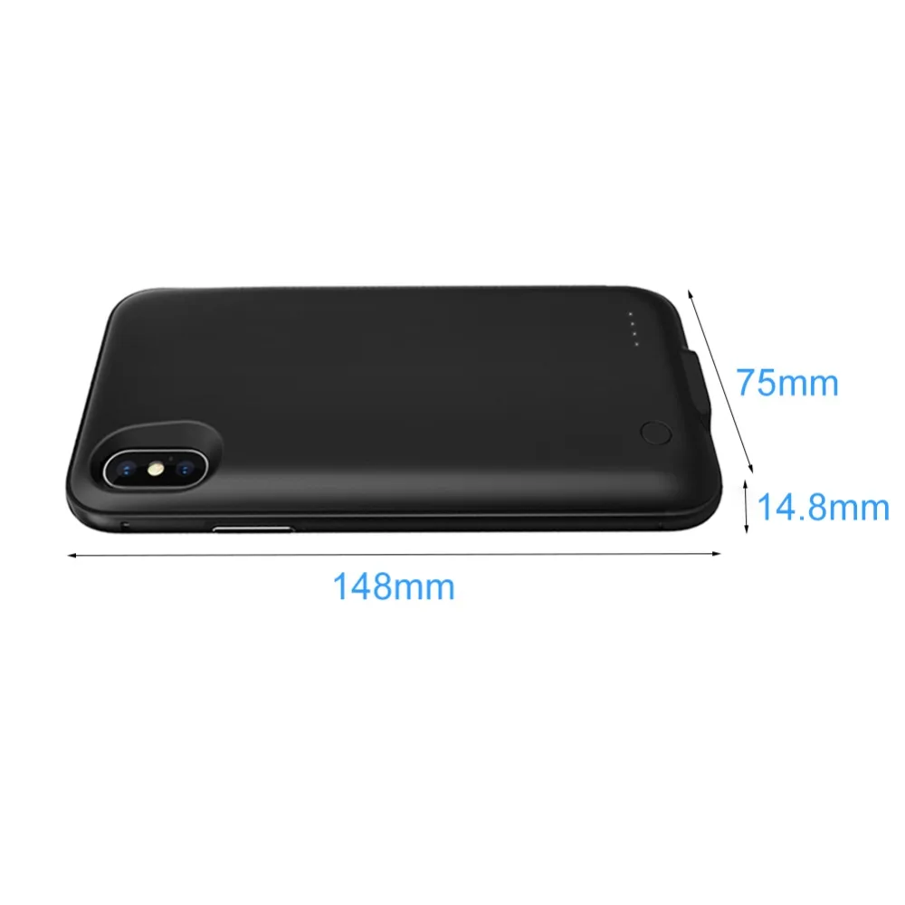 5000 мАч металлический каркас телефона батарея чехол для iPhone X батарея Зарядка чехол Чехол банк питания чехол аккумулятор внешний аккумулятор
