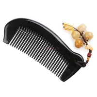 genuine pure natural horn comb anti hair loss authentic hair massage scalp anti static small long home hairdressing supplies