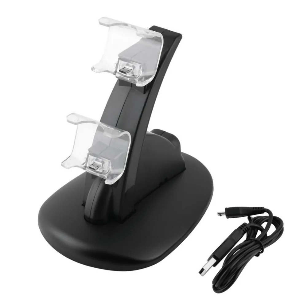 Светодиодный зарядный док-станция с двумя usb-портами для sony Playstation 4, игровой контроллер PS4, зарядная подставка, держатель для контроллера PS4