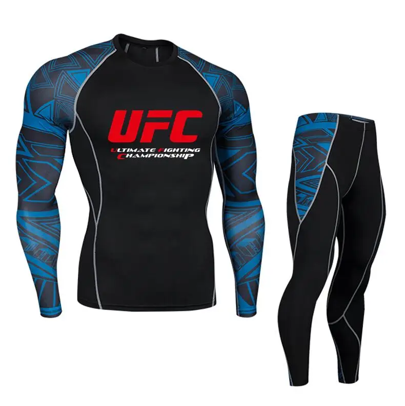 UFC сжатия Костюмы Для мужчин функциональных футболка длинными рукавами Рашгард