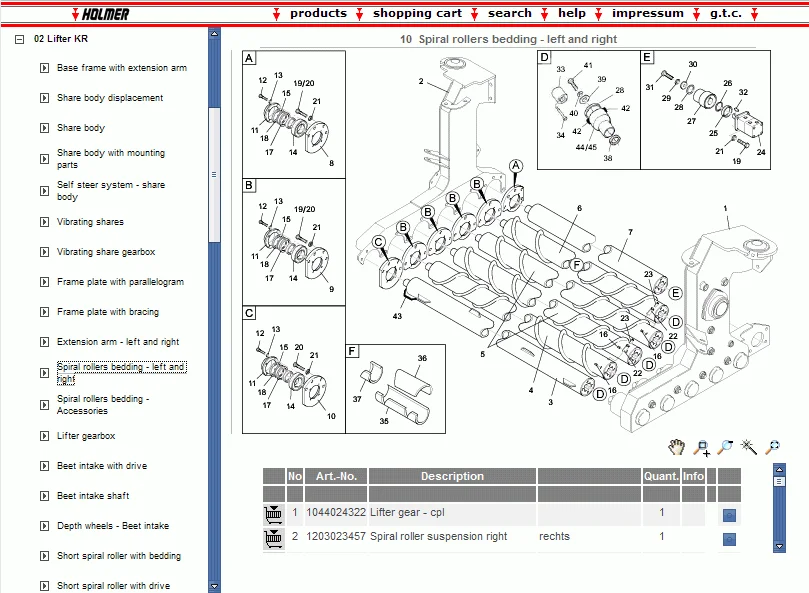 Каталог запасных частей Holmer | Автомобили и мотоциклы