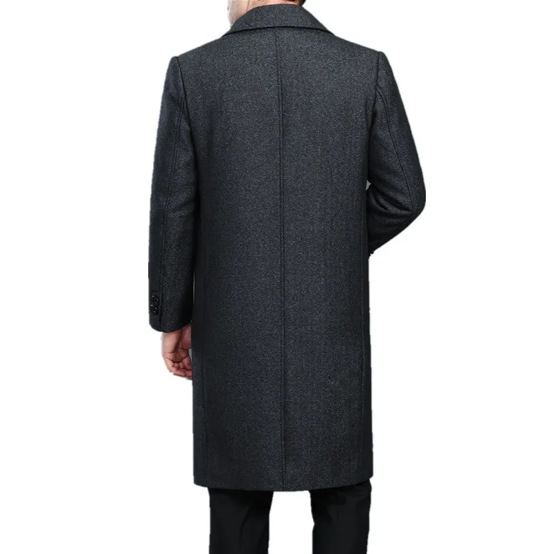 

New Autumn Winter Wool Overcoat Men Thickened Loose Casual X-long Thick Covered Button High Quality Mens Plus Size MLXL2XL3XL4XL