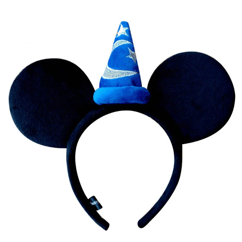 Blue Disney дети милые бантики уши Минни-Маус вечерние повязка на голову для девочек персонаж Микки Мышь эластичный аксесуары для головных уборов аксессуары для волос - Цвет: Blue