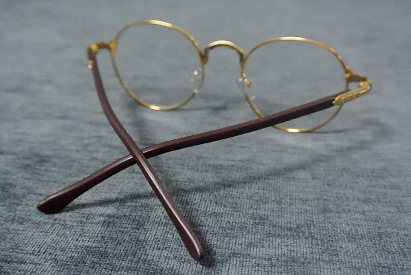 

Vintage Oval Eyeglass Frame Man Women Plain Glass Clear Full Rim Spectacles