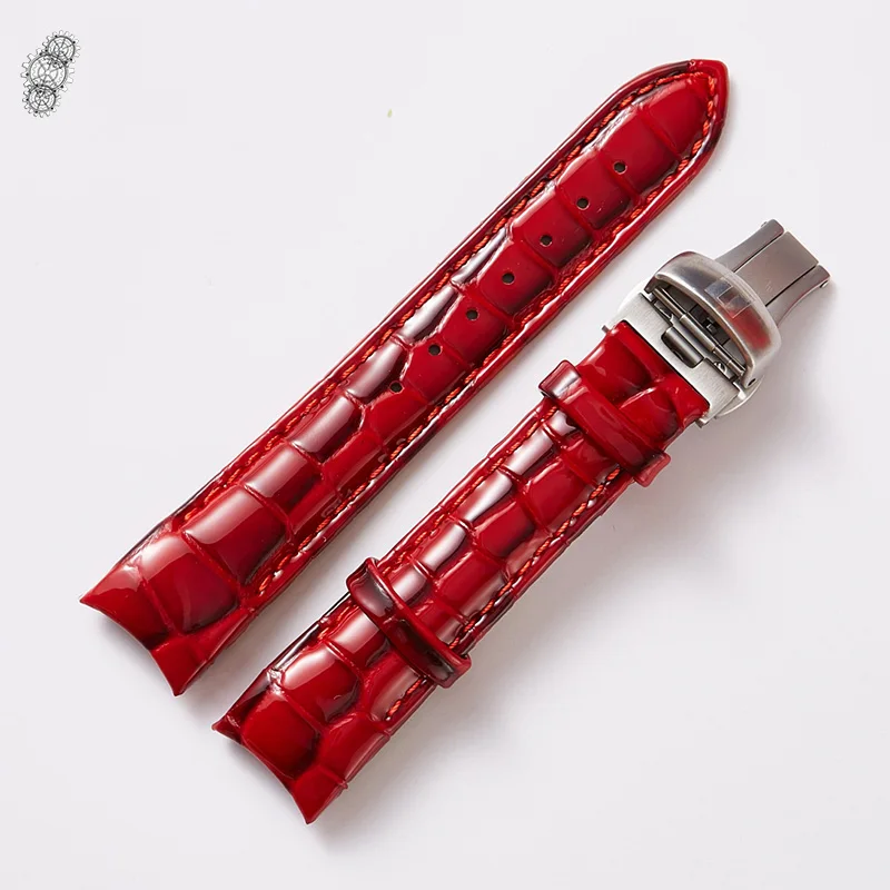 Загнутый ремешок из натуральной кожи для часов TISSOT 1853 T035 Кутюрье браслет на