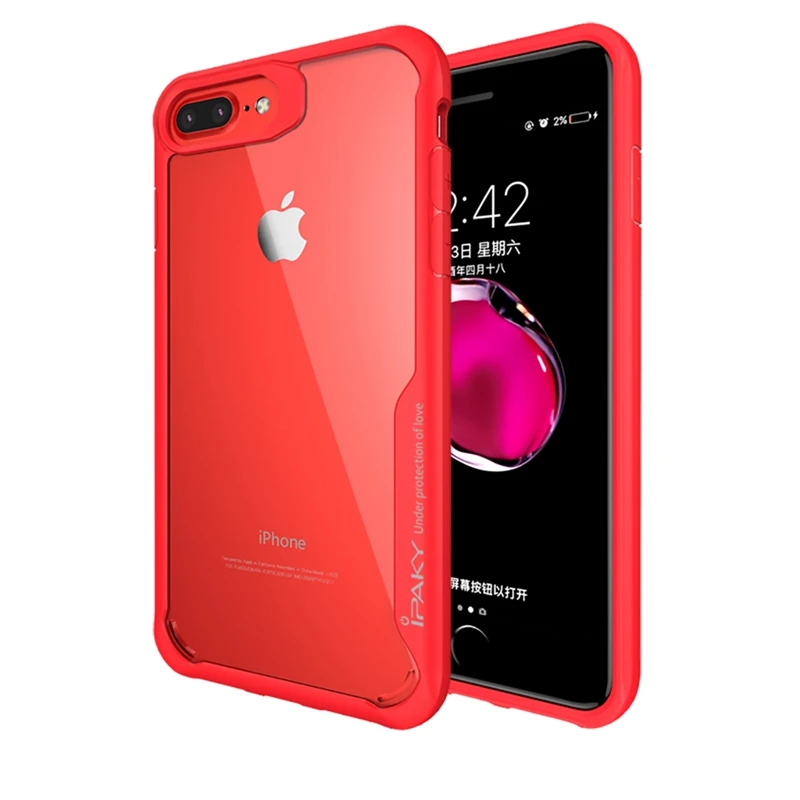 Противоударные Чехлы IPAKY для Iphone 7 Plus прозрачный чехол накладка силиконовый