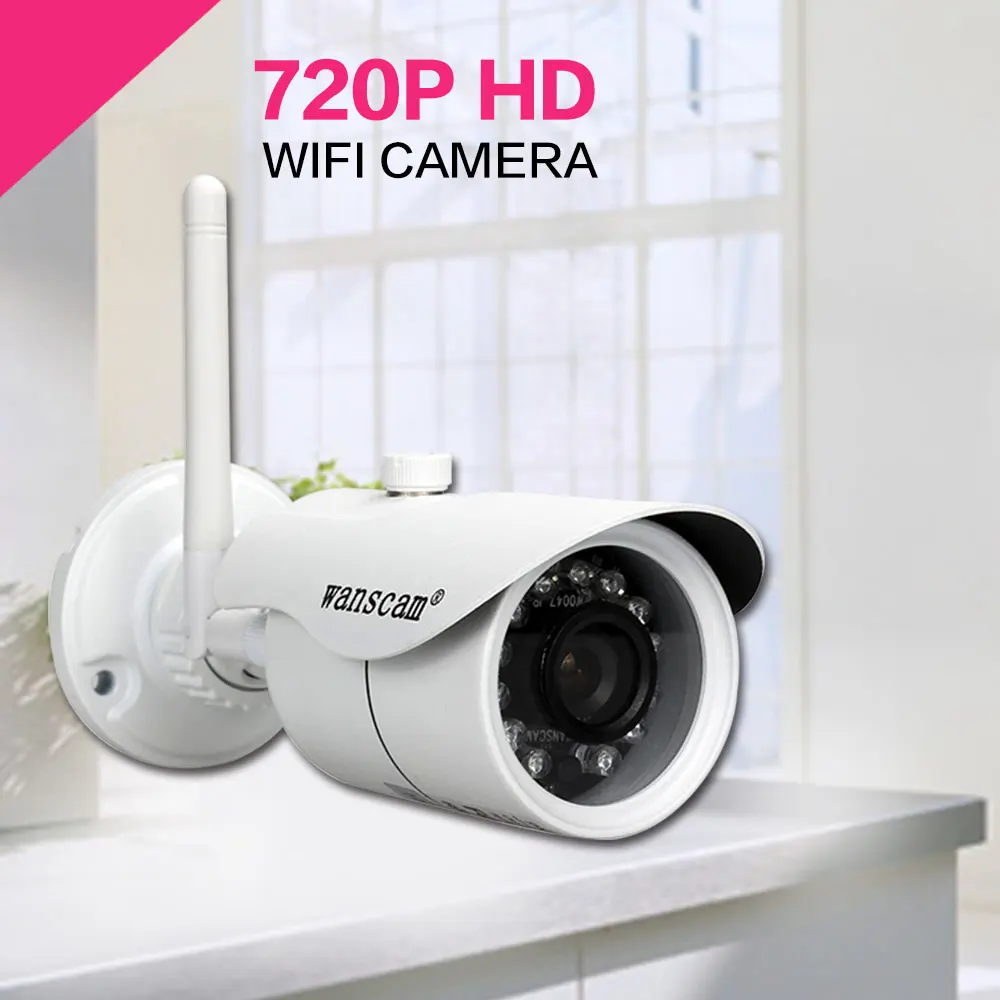 720P HD WiFi Камера Ночное видение P2P IP 1.0MP Водонепроницаемый IR сокращений наблюдения