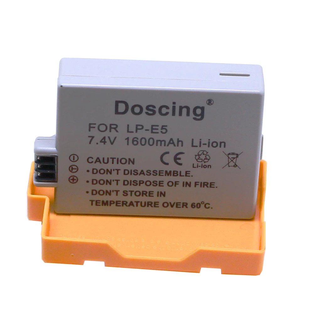 Новая сменная литий ионная батарея Doscing 7 4 В 1600 мА · ч для камеры CANON LP E5|battery for