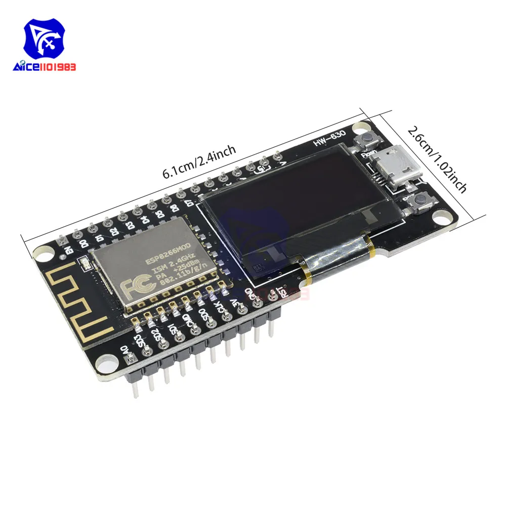 ESP8266 ESP-12F Wi-Fi модуль беспроводной CP2102 макетная плата 0,96 дюймовый oled-дисплей с булавкой для anrdunodemcu WeMos
