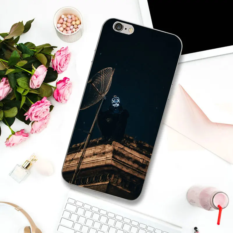 Мягкий силиконовый чехол с подсветкой капюшоном для парней iPhone 6 6S Plus 7 4 дюйма 5