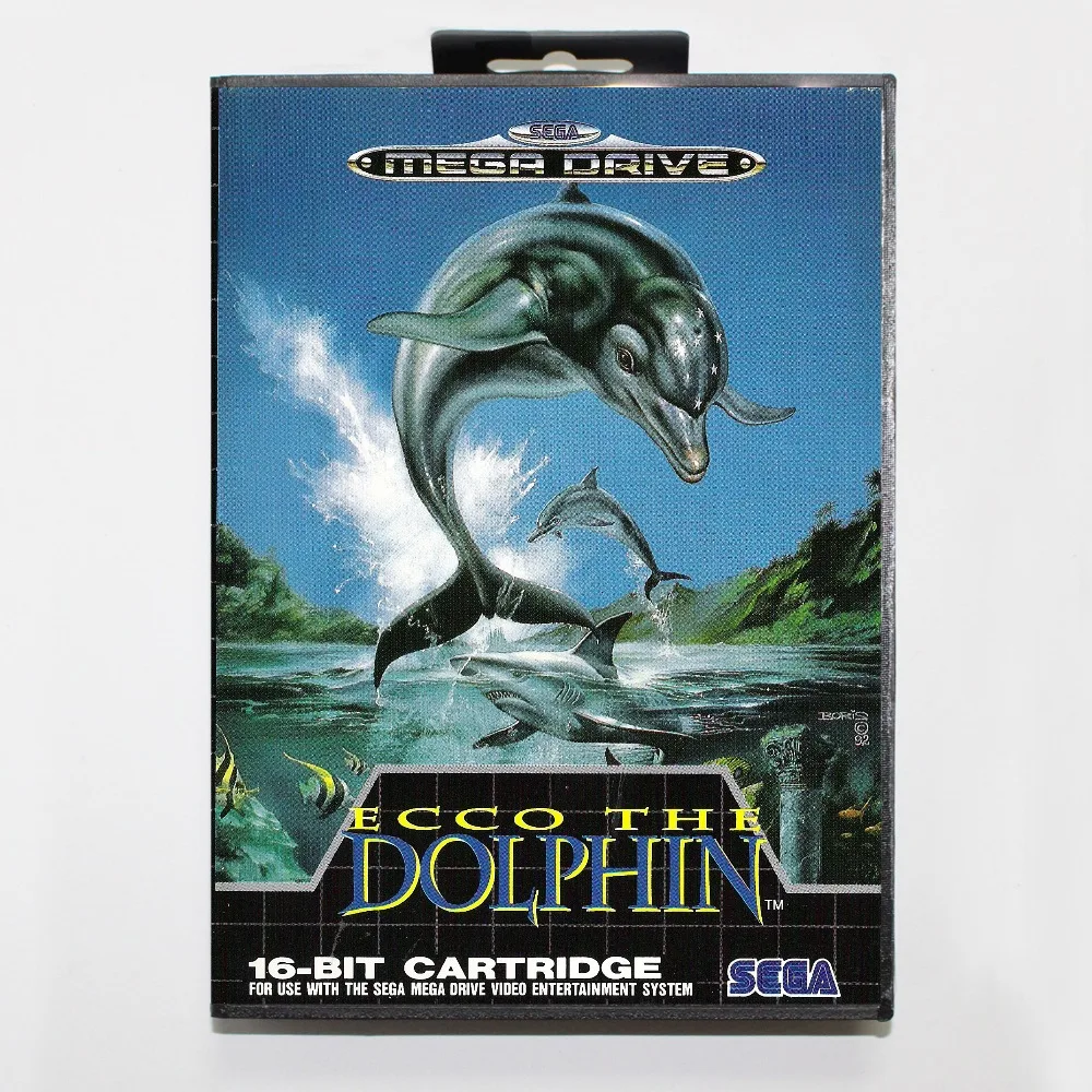 Ecco Дельфин 16 бит SEGA MD карточная игра с коробку для Sega игры Mega Drive Genesis | Электроника
