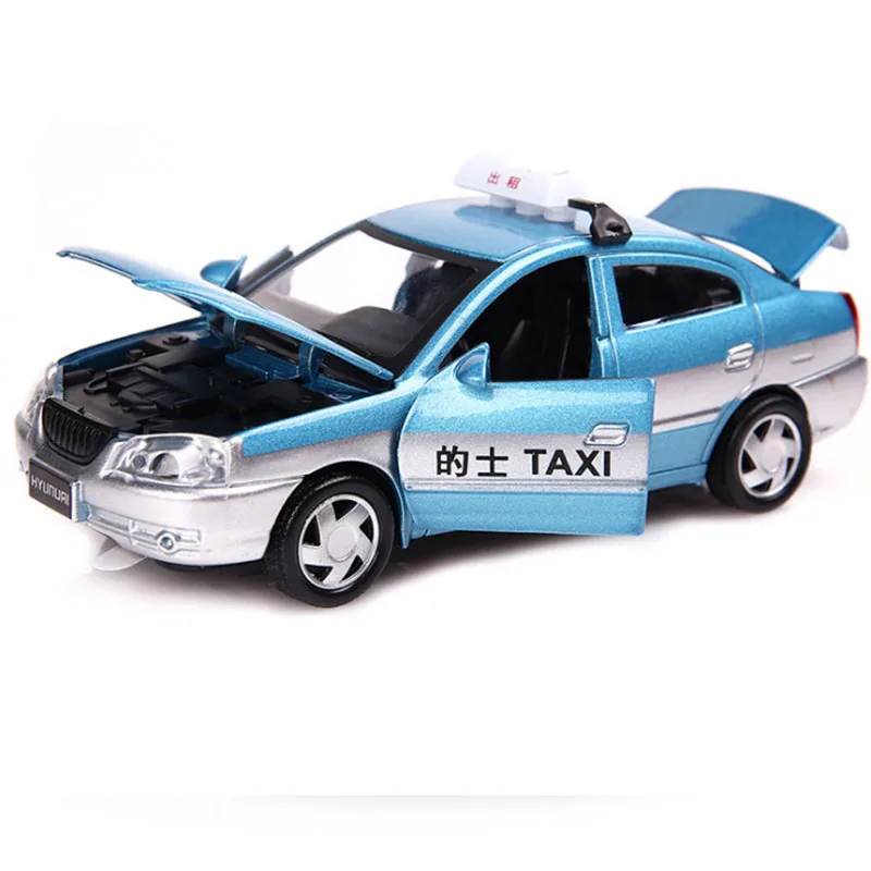 

1/32 Scale Model 25023 TAXI Cab Diecast Metal Car Model Toy For Baby Gifts Collection Original Box Pull back sound and light
