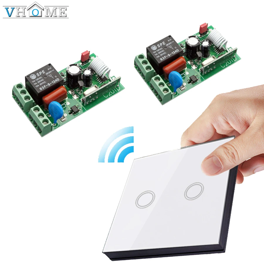 Отеля vhome пролегает RF433MHZ Беспроводной сенсорный переключатель дистанционного