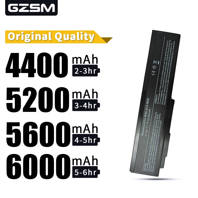 Gzsm ноутбук Батарея A32-M50 для ASUS N53SV N61JV ноутбука A32-N61 N53S N53 N53J A32 M50 M50V M51 X57 X64 M60 |
