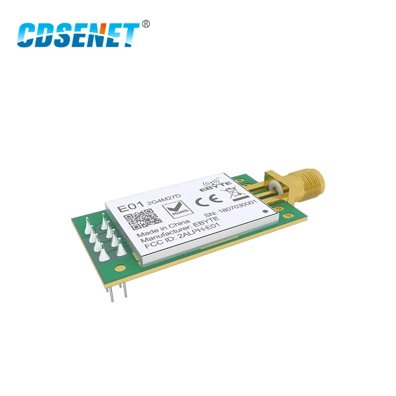 NRF24L01P 2,4 ГГц 500 МВт E01-2G4M27D SPI приемопередатчик E01-2G4M27D 27dBm SMA Большой диапазон nRF24L01 PA LNA приемопередатчик