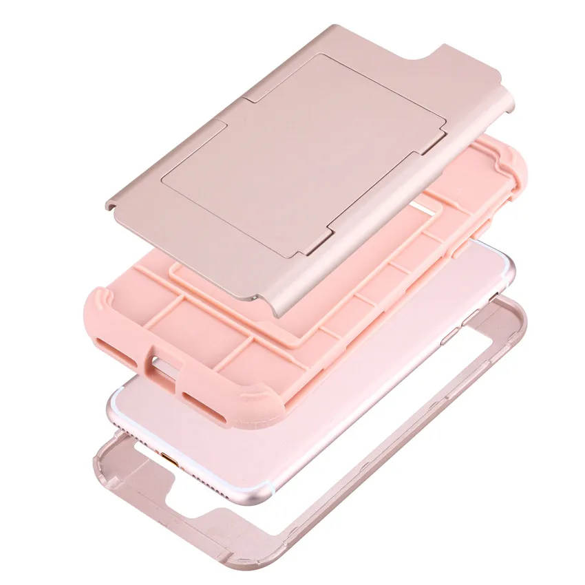 Для iPhone 8 4 7 ''чехол Роскошный держатель для карт ПК и ТПУ чехол Plus 5 5'' с