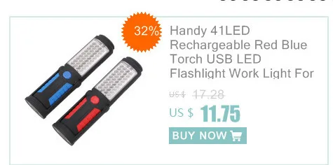 Удобный 41 светодиодный перезаряжаемый красный синий фонарь USB светодиодный светильник-вспышка рабочий светильник для аварийного ремонта на дороге