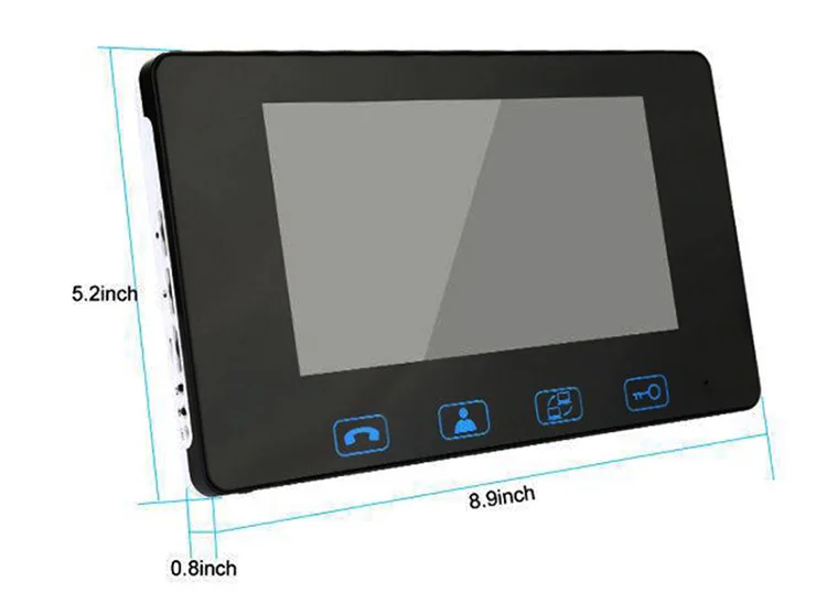 MOUNTAINONE Touch Key TFT Monitor Color 7&quotLCD Video Door Phone Doorbell IR Intercom Home Security System 150 Angles View |