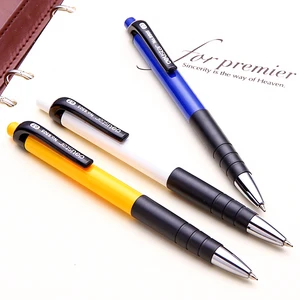 Шариковая ручка с вольфрамовым Карбоновым наконечником, 3 шт.партия, кнопка нажатия, Офисная Шариковая Ручка 0,7 мм, синяя ручка 6505