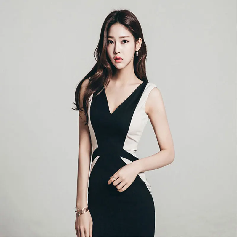 Модные женские туфли Элегантные Офисные без рукавов оболочка Танк Bodycon