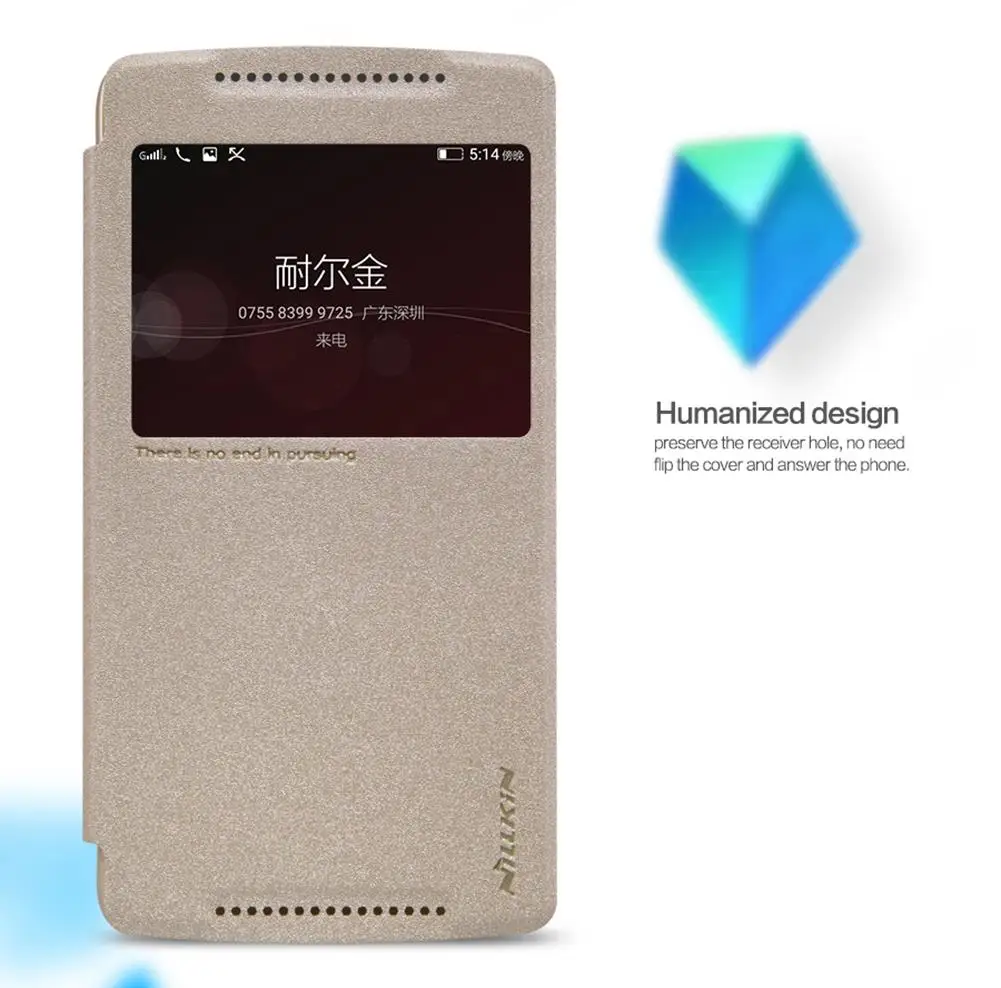 Оригинальный чехол Nillkin для Lenovo Vibe X3 Lite/Lenovo A7010/K4 note роскошный кожаный в виде книги