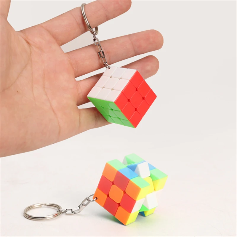 Волшебный брелок Zcube 30 мм 3x3x3 кубики головоломки креативные подвесные кубические