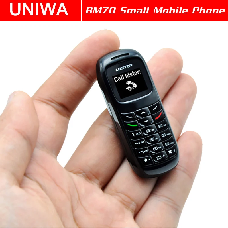 

2022New UNIWA L8STAR BM70 Mini Mobile Phone Wireless Bluetooth Earphone Cellphone Stereo GSM Unlocked Phone Super Thin GSM