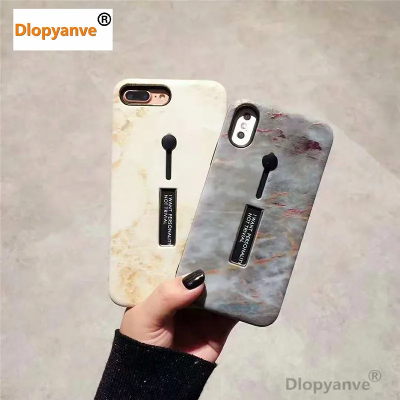 Роскошный элегантный мраморный гранитный тисненый чехол для телефона iPhone 6 6s 7 8