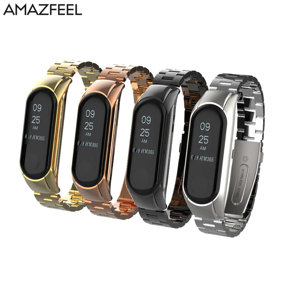 Браслет Amazfeel Mi Band 3 металлический ремешок для оригинального браслета Xiaomi сменные