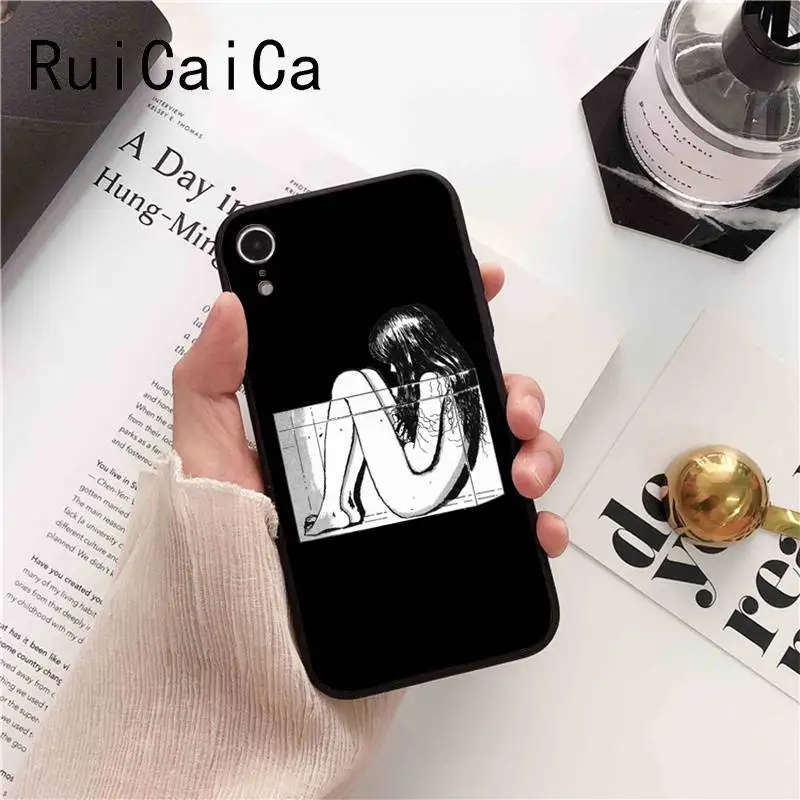 Ruicaica японский ужас комикс томие на заказ фото Красочный милый чехол для iPhone X XS MAX 6