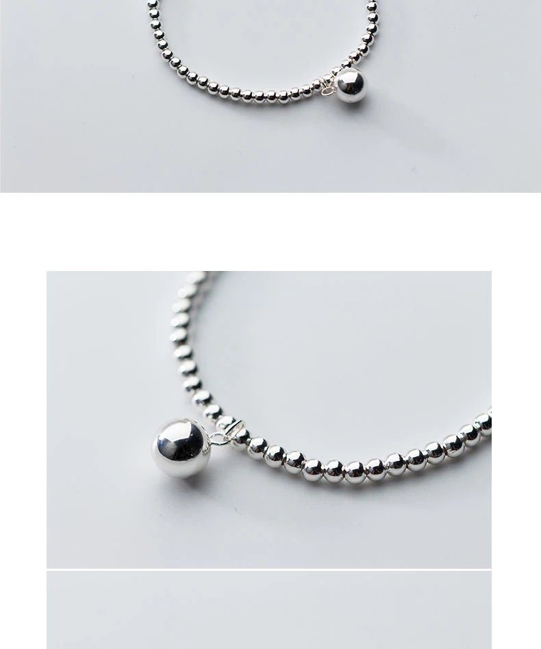 Trusta, настоящее Серебро S925, модное женское ювелирное изделие, браслет с бусинами, 15,6 см, эластичный, для подарка, для девушек, девушек, DA462