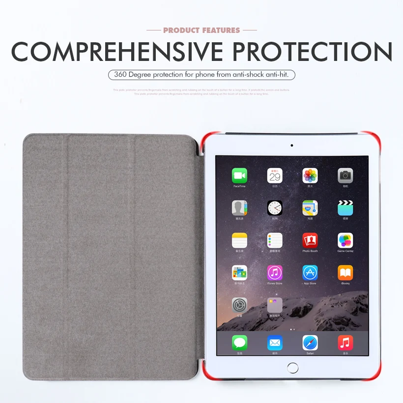 Жесткий чехол для iPad2 3 4, чехол из искусственной кожи для планшета, смарт-чехол для Apple iPad2 iPad3 iPad4, чехол для задней панели