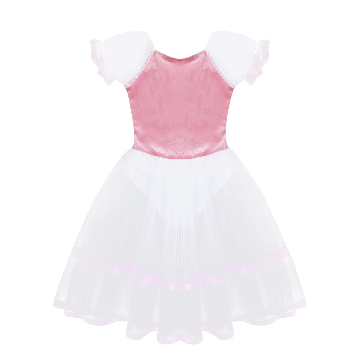 TiaoBug детское платье для девочек с пышными рукавами бархатный лиф длинное детей |