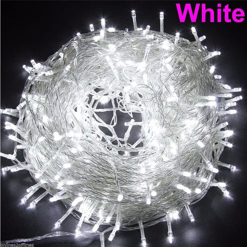 Christmas Outdoor String Lights Garland 5M 10M 20M 30M 50M 100M Waterproof LED Fairy Light for Wedding Party Xmas Holiday | Лампы и