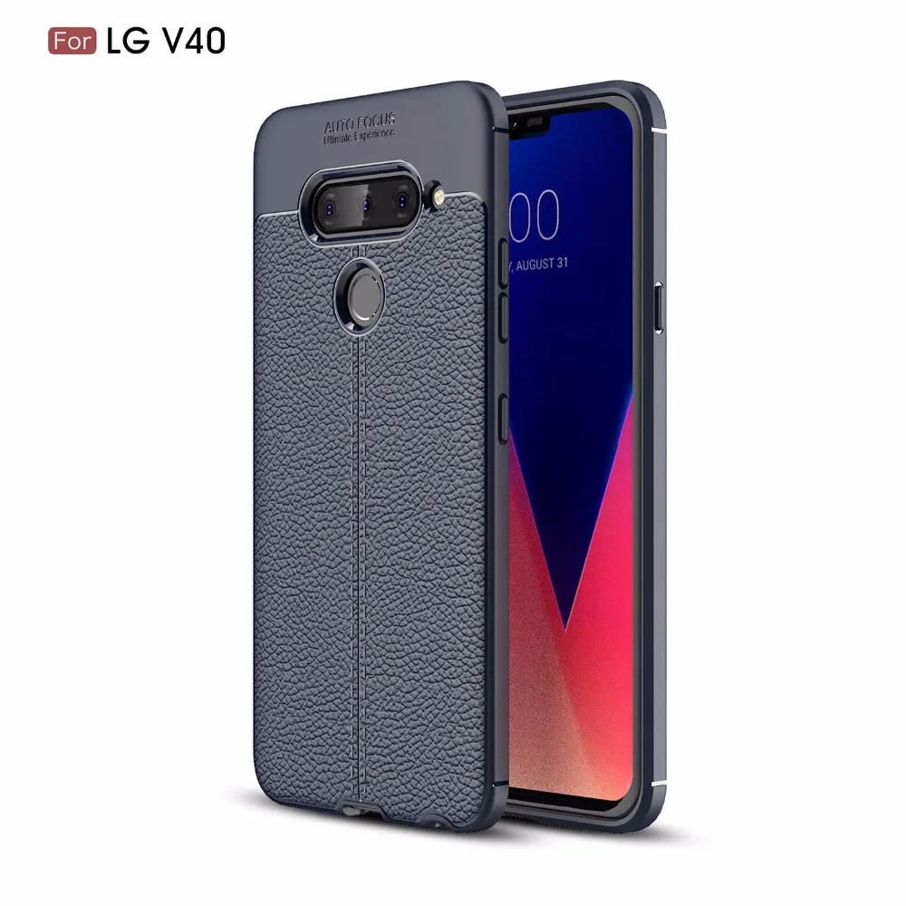 Для LG V30 чехол V35 кожаный силиконовый для телефона V40 V50 G7 G8 ThinQ прочный бампер