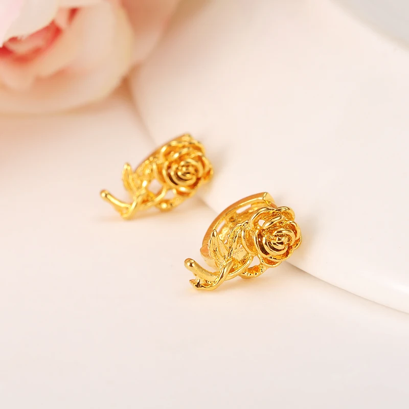Bangrui Gold Color Ear Hook Stud Earrings Jewelry for Men Women Ethiopian/Arab/Brazilian/Africa/Middle East/Nigeria | Украшения и