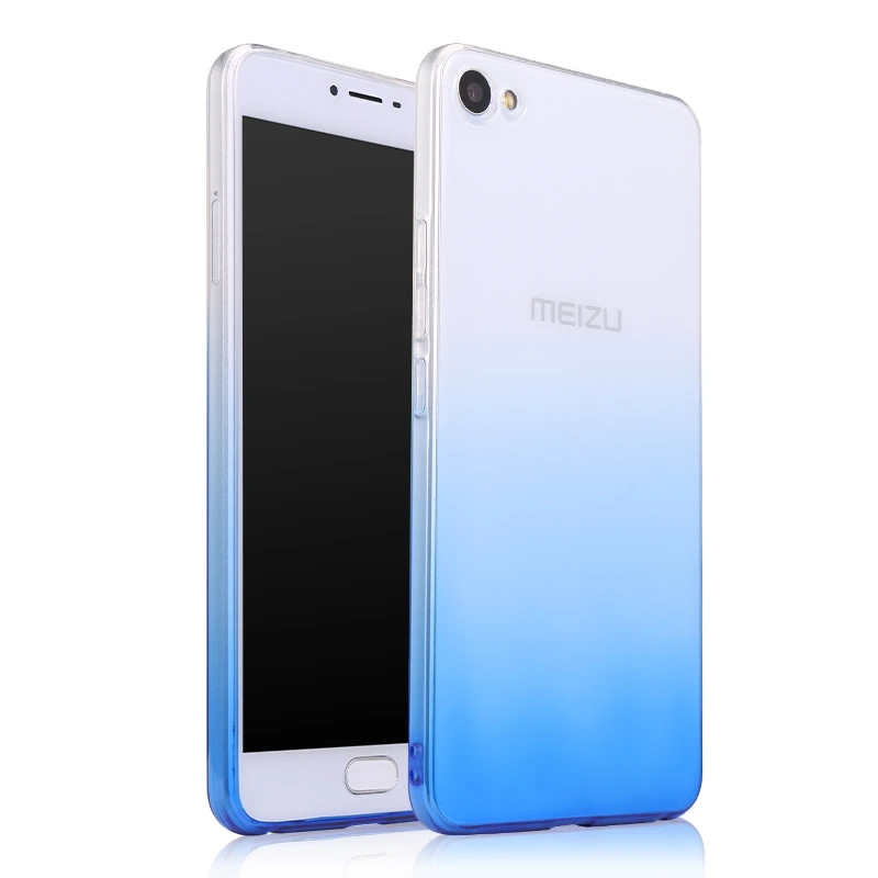Мягкий силиконовый чехол из ТПУ градиентного цвета для Meizu U10 U20 MX5 MX6 Pro 6 7 M15 M16 Plus 6T 2