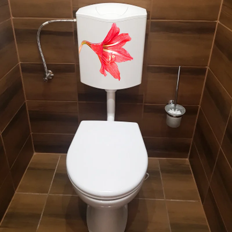 YOJA 19.6X21.3CM красный сафлор креативный Туалет наклейки на сиденья украшения дома