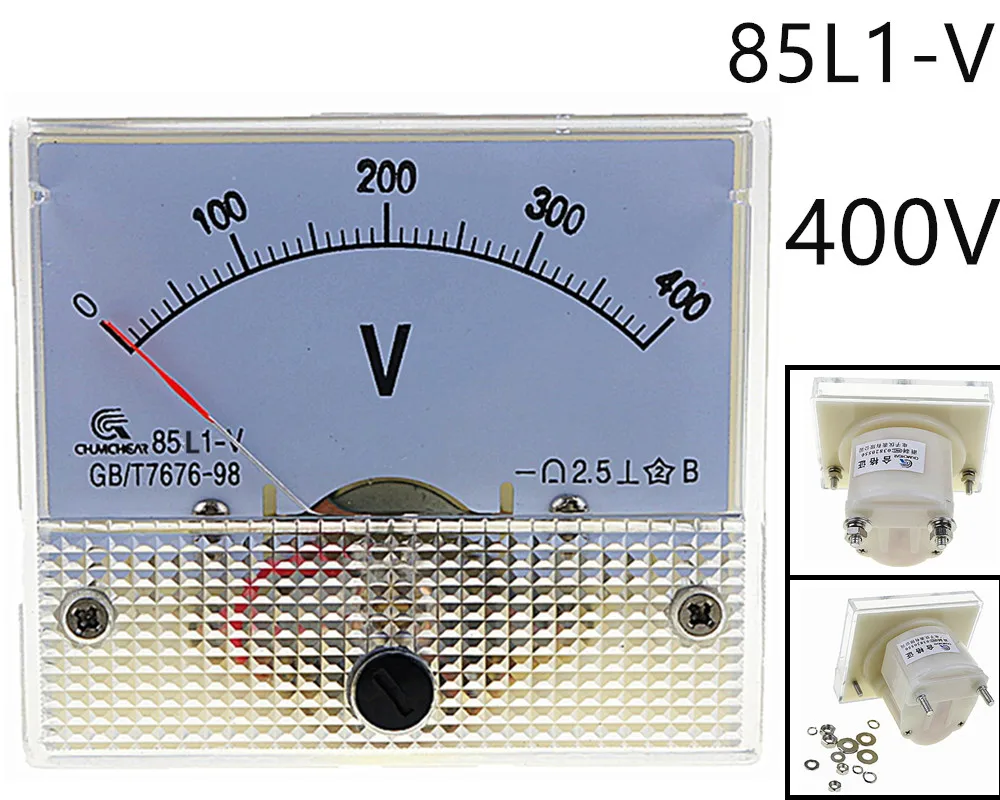 

Аналоговый измерительный прибор переменного тока 400 В Вольтметр Амперметр 85L1 0-400 в датчик