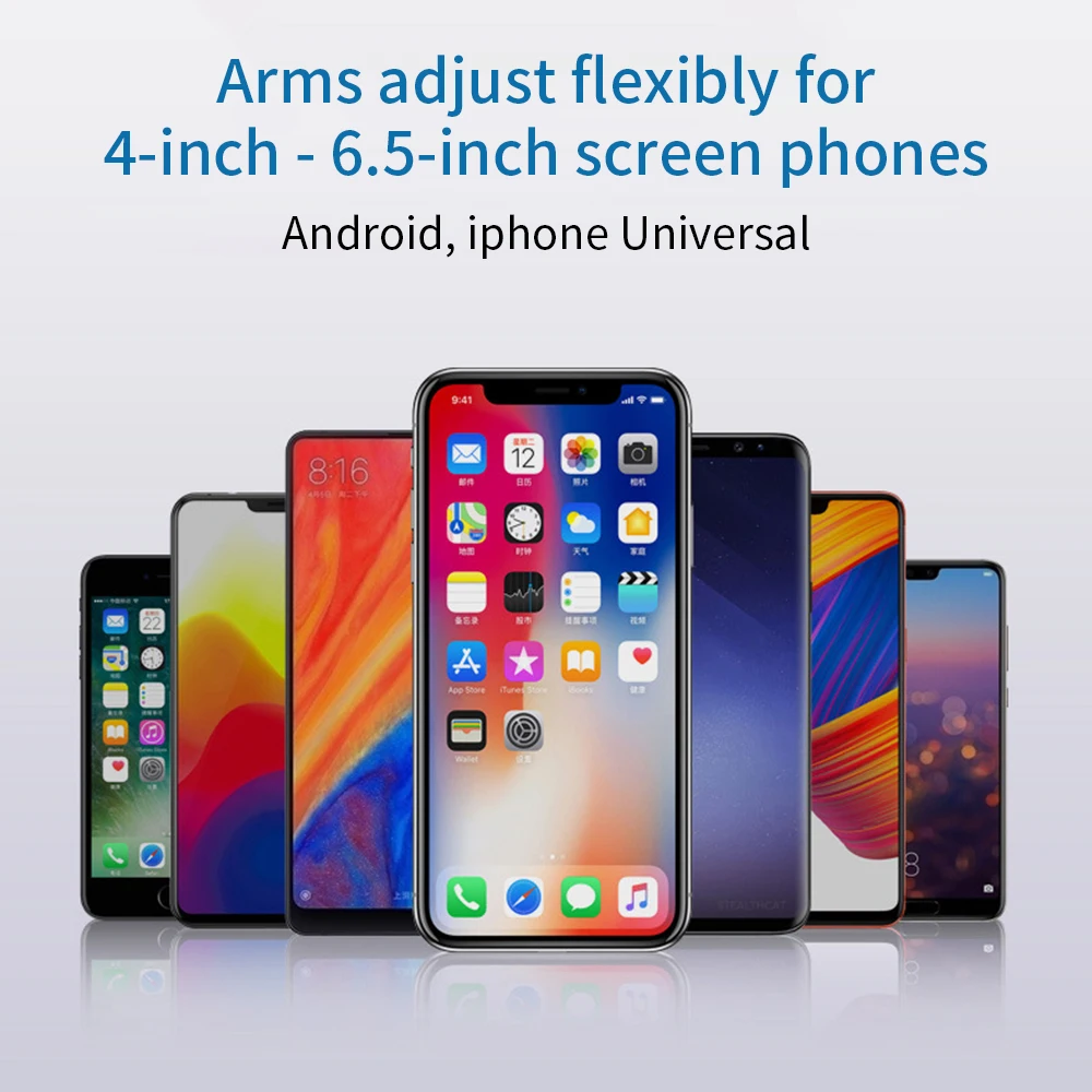 NTONPOWER Qi автомобильное беспроводное зарядное устройство для iPhone 8/X/Xs быстрая Беспроводная зарядка для samsung S9 S10 xiaomi Автомобильный держатель для телефона зарядное устройство