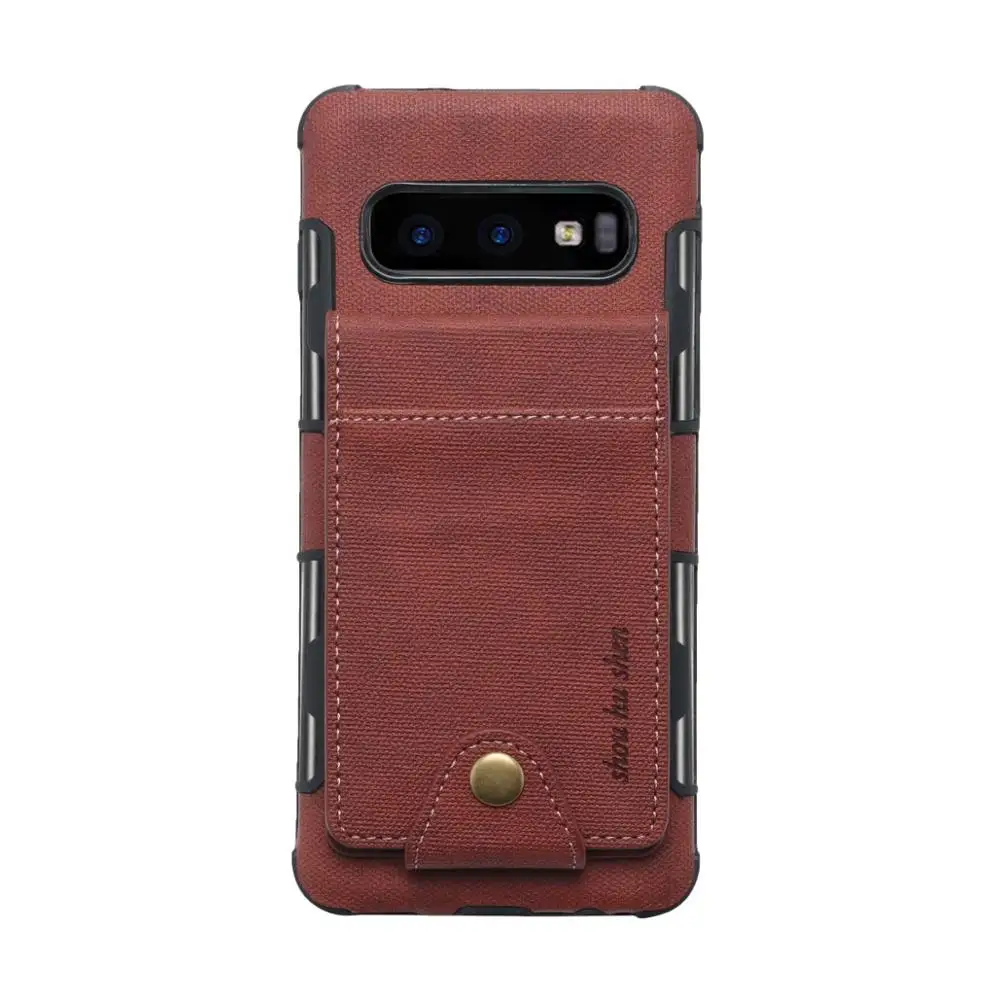 brown Для samsung Galaxy S10 чехол кожаный бумажник чехол с отделением для кредитных держатель для карт с карманом Защитный чехол КРЫШКА ДЛЯ Galaxy S10 S9 - Цвет: brown