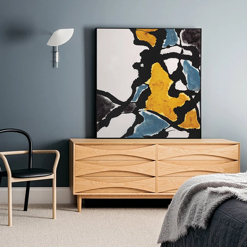 

Modern Colorful Ink Irregular Pattern Abstract Poster Print Canvas Painting Picture Bedroom Home Wall Art Decoration No Frame