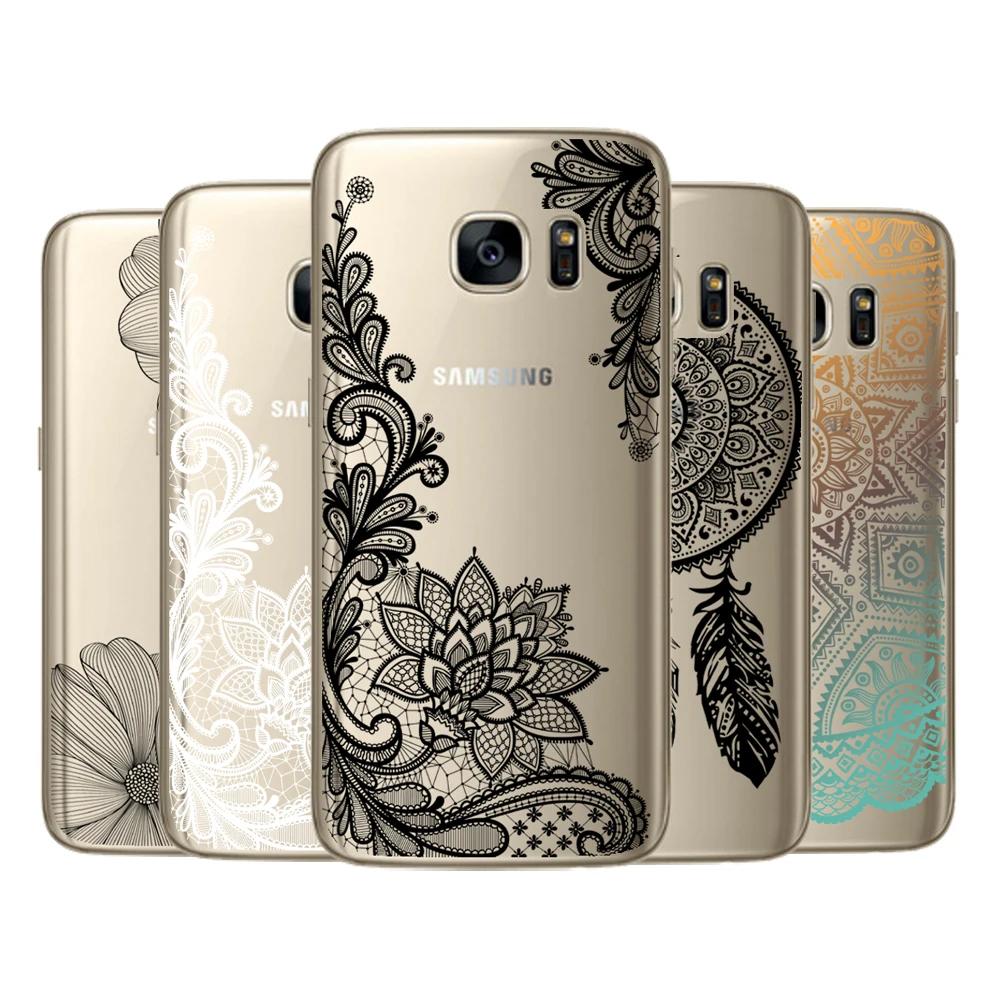 Цветочный чехол для Samsung Galaxy Grand J2 J3 J5 J7 Prime A3 A5 A7 A8 2016 2017 2018 S5 Mini S6 S7 Edge S8 S9 Plus