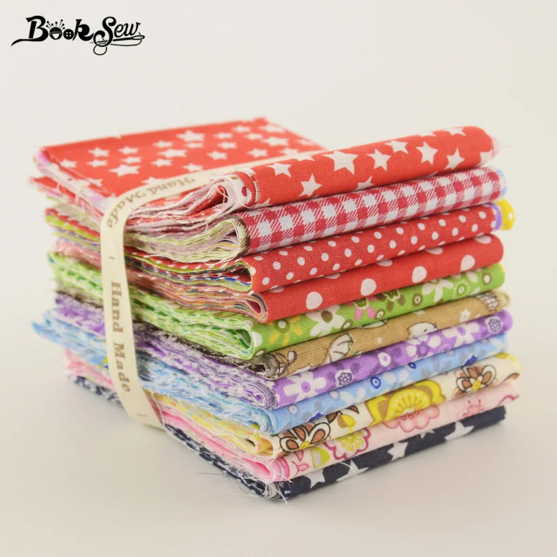 Booksew Вышивание ткани Материал 77 шт./лот 9 см x 50 хлопок плотная Ткань лоскутное