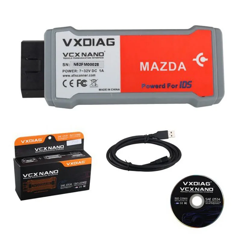 Бесплатная доставка vxdiag VCX Nano для FD/Mazda 2 в 1 с IDS V95 лучше чем FD VCM многоязычным |