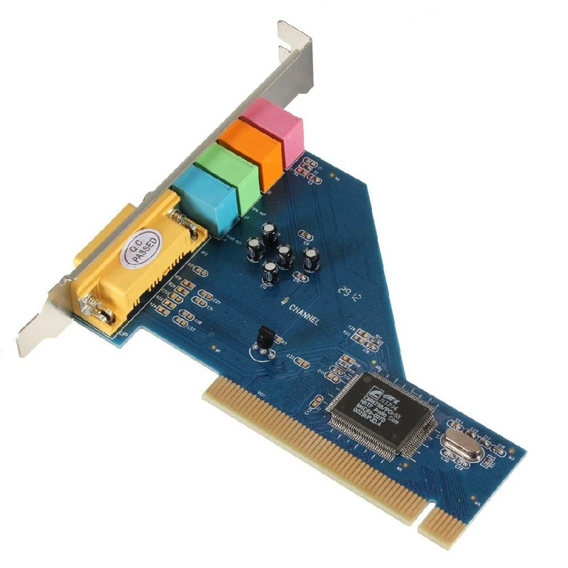Горячая 4 канала 8738 чип 3D аудио стерео Pci Звуковая карта Win7 64 бит|Звуковые карты| |